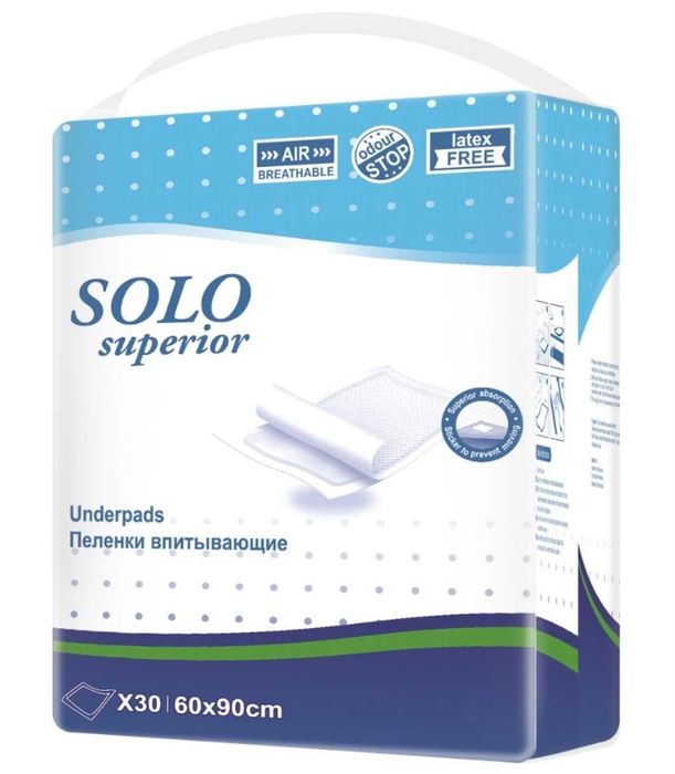 Solo superior пелёнка впитывающая одноразовая 60х90см