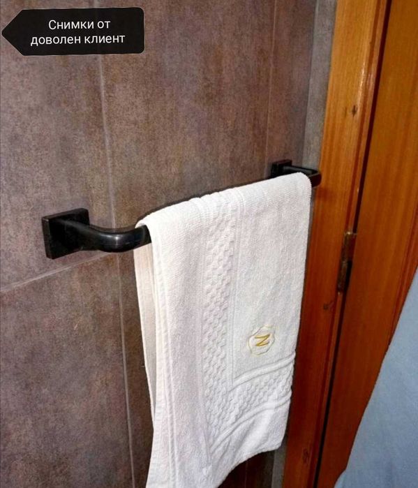 Закачалки за баня за чехли и кърпи без пробиване самозалепващ чаерна