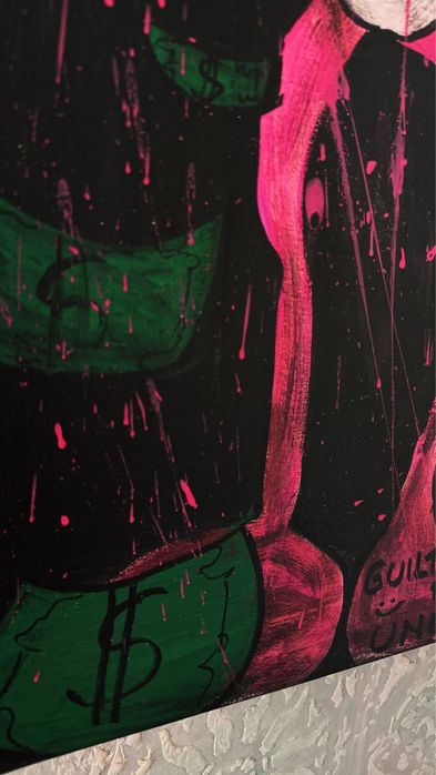Pink love popart unicat