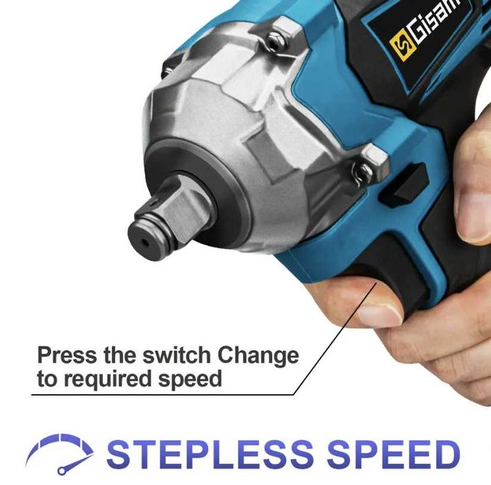 Безчетков Акумулаторен Гайковерт GISAM  1200 Nm