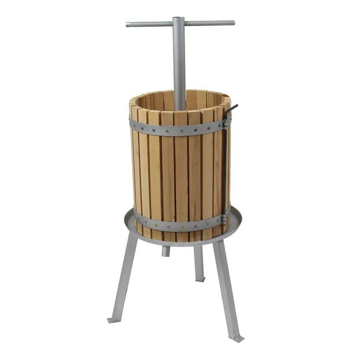 Vând Teasc de struguri, manual, 32 litri, fag + Zdrobitor pentru struguri, manual, tabla inox, 100 x 65 x 34 cm