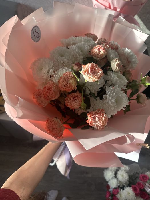 Букетый  роза гортензия