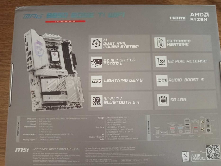 KiT Ryzen  7 9800X3D, 104MB, 4.7/5.2GHz Boost, Socket AM5