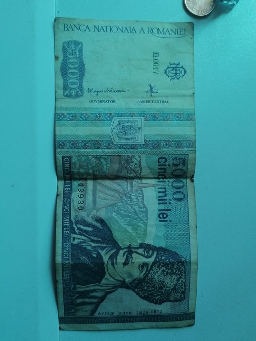 bancnotă 5000 lei Avram Iancu 1993