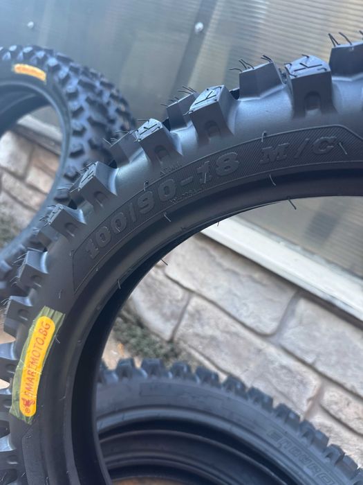 Ендуро гума XY-059C 100/90-18 MEDIUM SOFT e enduro жълта лента средна