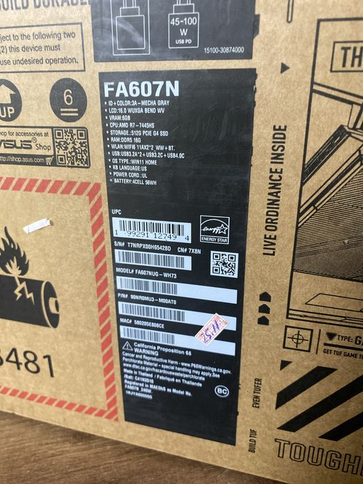 Ноутбук Asus TUF A16 Gaming