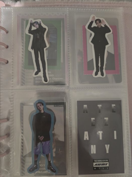 KPOP photocards ateez, p1h, stray kids