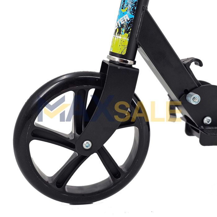 Детска тротинетка сгъваема черна многоцветна скутер scooter алуминиева