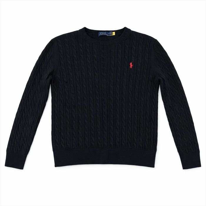Pulover Polo Ralph Lauren negru – logo roșu, mărimea XL