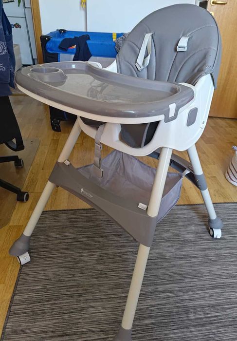 Scaun de masa bebelusi si copii, multifunctional, pliabil, cu roti si mod balansoar