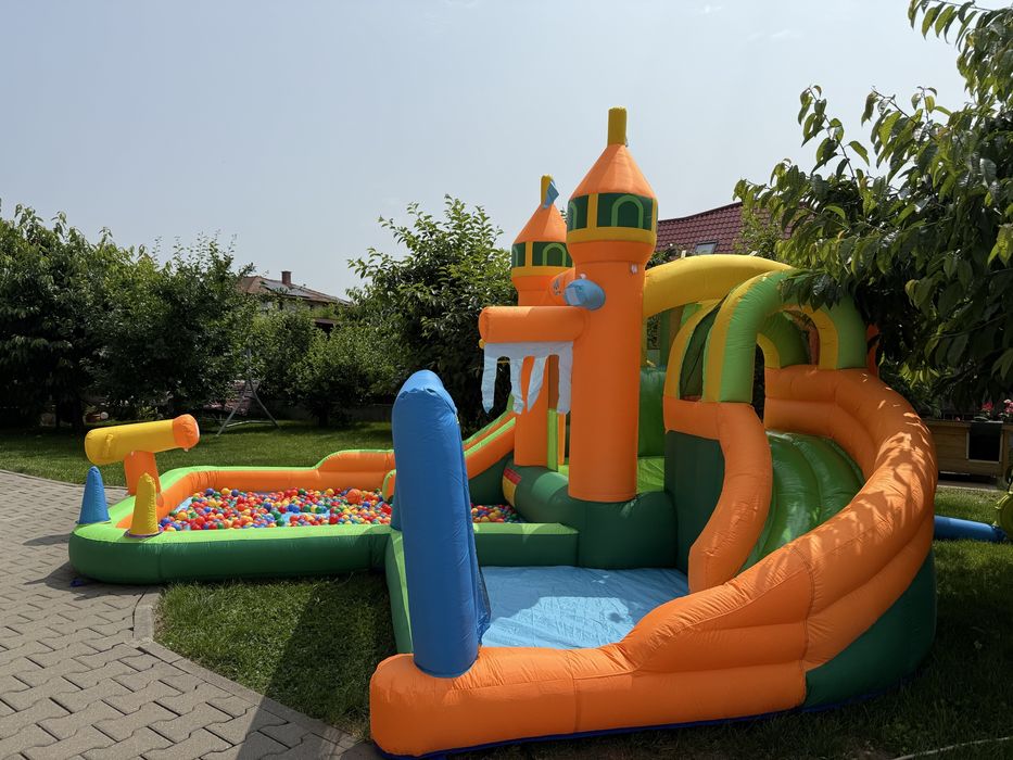 Castel Gonflabil - 2 Tobogane - Football Kingdom