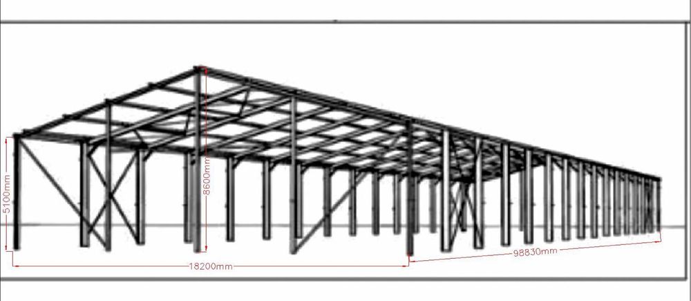 Hala metalica ZINCATĂ.  ( second hand )1800 mp(pretabila SALA EVENIMEN