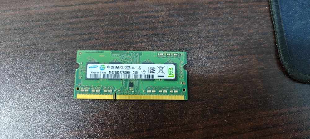 Оперативная память для ноутбука Samsung DDR3 2GB (SO-DIMM PC3-12800S)