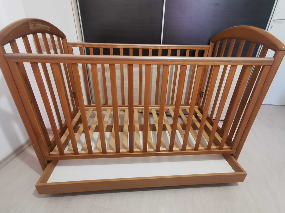 детска кошара PALI - Италия от масивно дърво с матрак