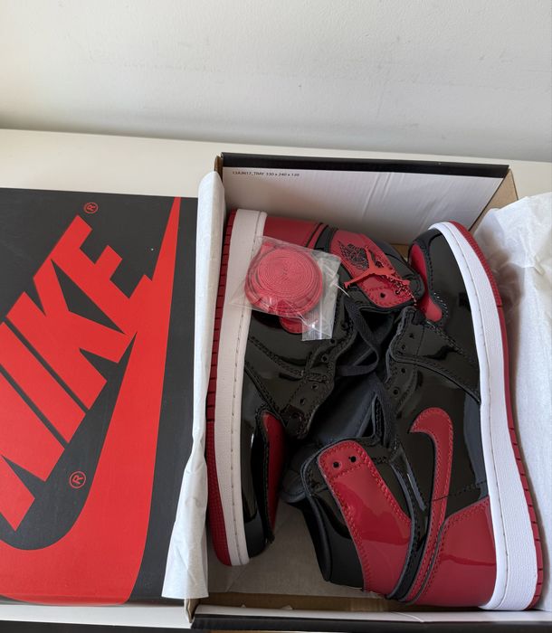 Air Jordan 1 Retro High Patent Bred  Full Box 35-45