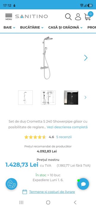 Hansgrohe Crometta - Set de duș S 240 Showerpipe