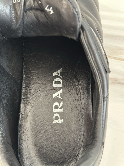 Кожени обувки Prada Black Prax