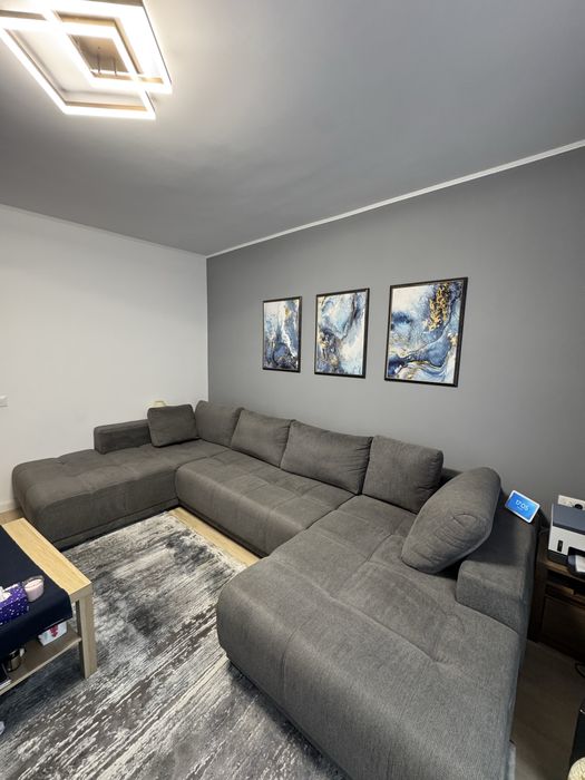 Colțar Mobexpert MONZA 6 locuri, extensibil, gri, 360 cm