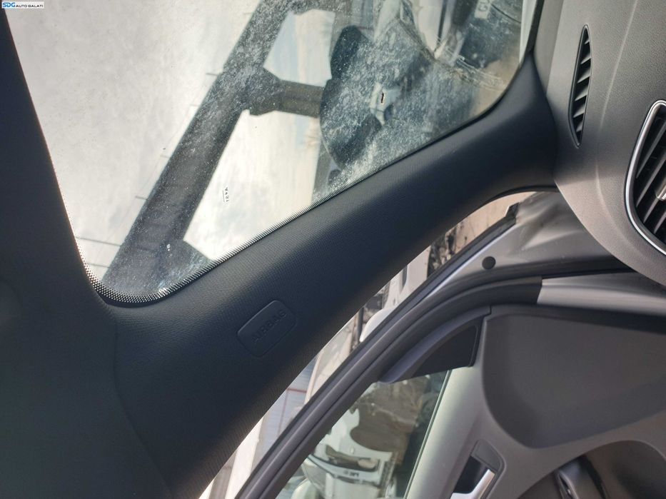Plafon Plafoniera Tavan Material Textil Negru cu Stalpi si Parasolare Audi A4 B8 B8.5 Berlina Sedan 2008 - 2015 [K2316] [K2317] [K2318]