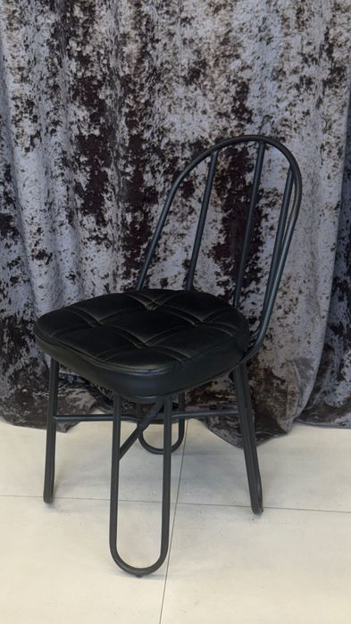 Металлические стулья с сидушкой из экокожи (2 шт)