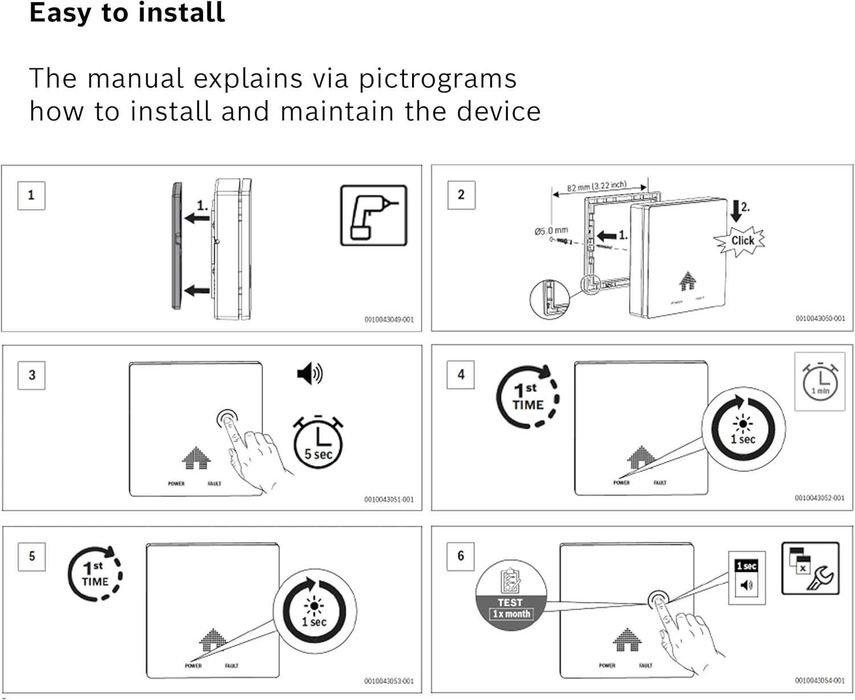 Detector Monoxid de Carbon Bosch D-CO Senzor CO Baterie 8 ani Nou