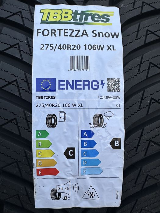 Зимен спорт пакет TBB TIRES FORTEZZA SNOW 245/45R20 275/40R20 БОРД 2454520 2754020