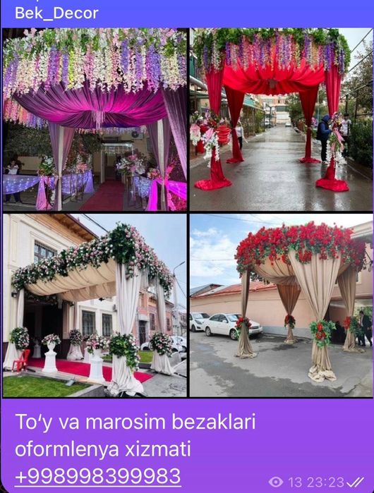 Toʻy bezaklari oformlenya