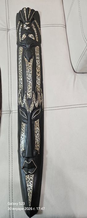 Дървени африкански маски за стена – 50 см и 100 см