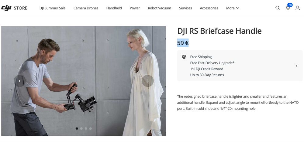 Pret FIX DJI RS Briefcase Handle pt RS5 RS4 Pro RS4 RS3 Mini RS3 Pro RS3 RS2 RSC2 maner GRIP mod SERVIETA stabilizator GIMBAL Ronin