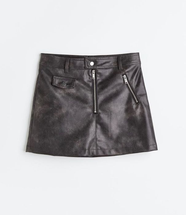 Кожена пола H&M изкуствена кожа + подарък харнес колан