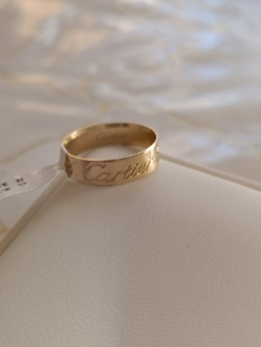 Золотое кольцо Cartier Евро модель проба 585 вес 3,76 гр размер 19,5