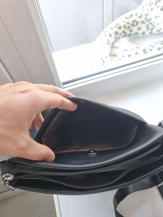 Кожанная сумка барсетка