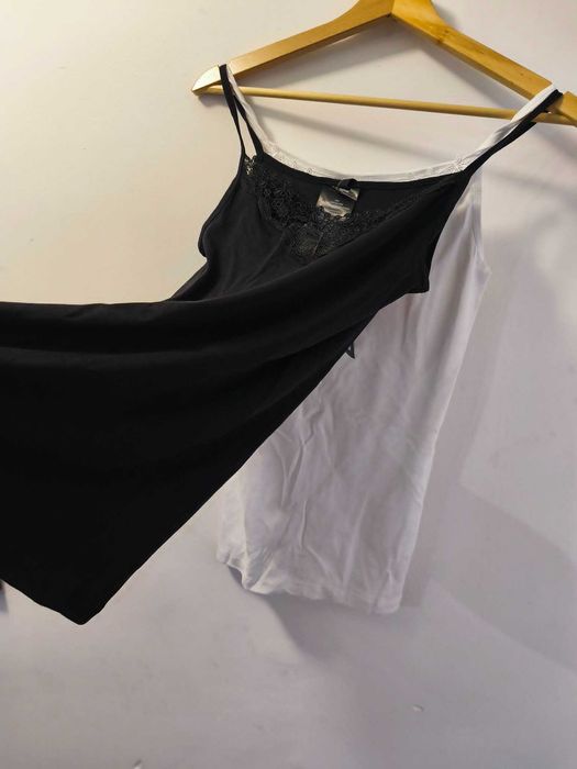 Maiouri Damă ONLY, Set 2 Bucăți, Alb și Negru, Dantelă, Mărimea L, Noi cu Etichetă