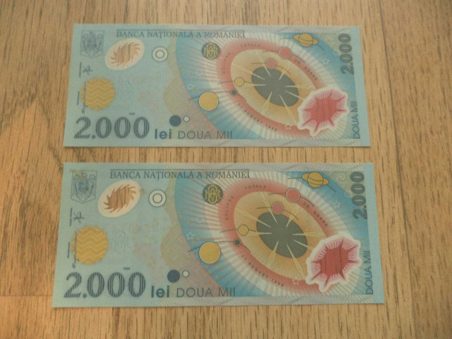 Bancnote 2000 lei Noi serii consecutive