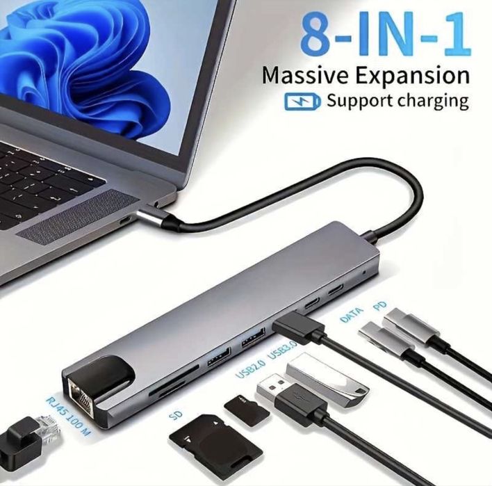 Hub Mac Type C 8 in 1
