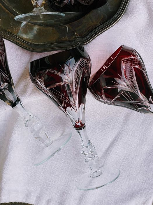 Бохемски кристални чаши за вино