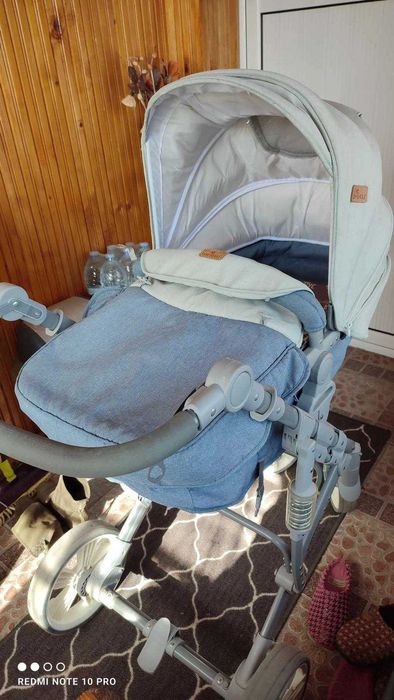 Lorelli - Детска количка Rimini  3 в 1 + Чанта Grey Rhombs