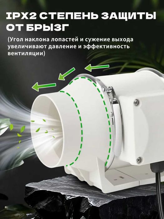 Канальный вентилятор Airox HF 220В — низкий шум