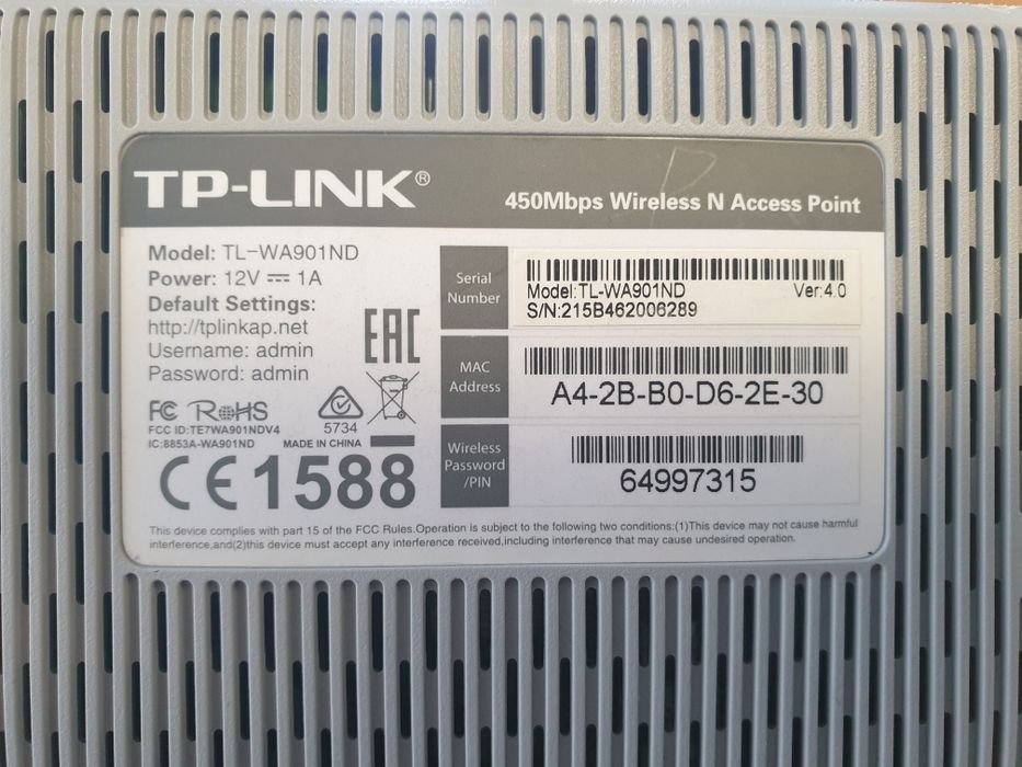access point wireless TP-Link TL-WA901ND