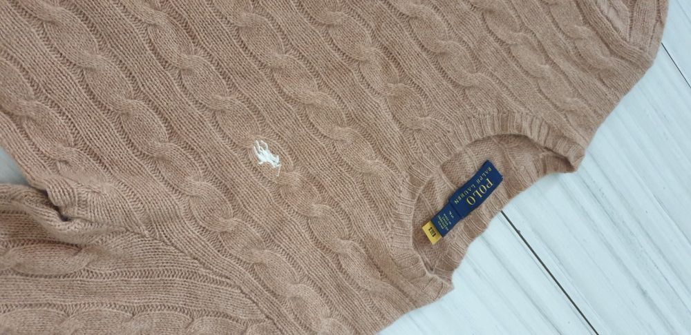 POLO Ralph Lauren Cable Wool / Cashmere S НОВО ОРИГИНАЛ Дамски Пуловер