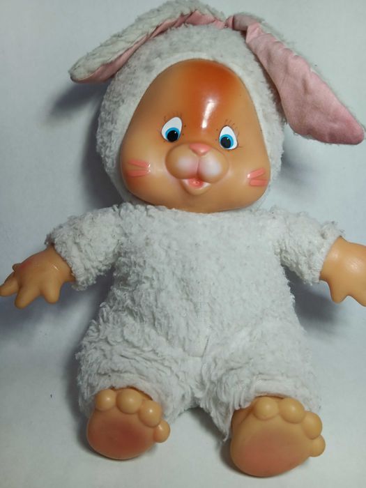 Jucarie Iepuras Aradeanca, de colectie, 35 cm, Perioada comunista RSR