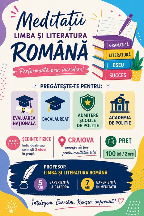Meditatii Limba si literatura romana