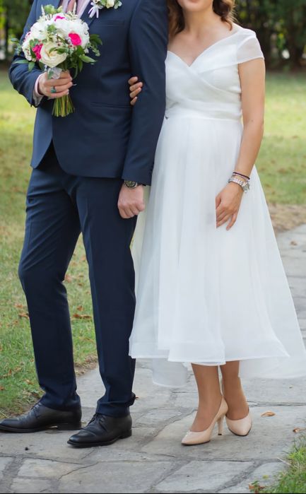 Rochie alba de cununie, mărimea 40