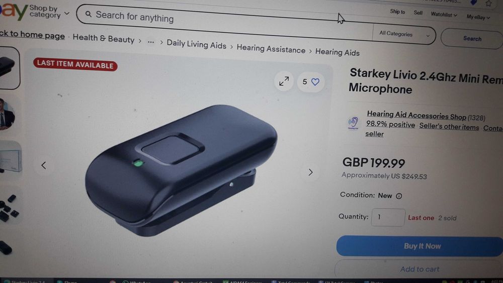 Aparate auditive STARKEY Livio 2400 wifi , charger , USA , Eden nou