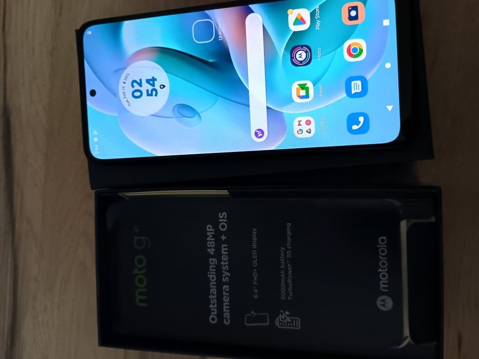 GSM Моторола g41-син 6GB/128GB с чисто нова батерия !!!