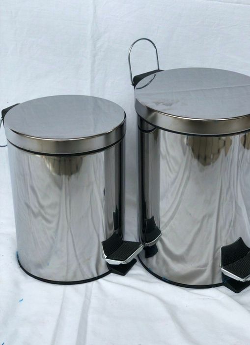 Урна для мусора с педалью мусор бак челак контейнер корзинка метал