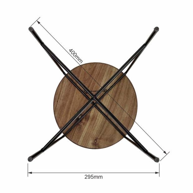 Красива помощна масичка от дърво и метал