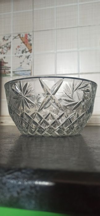 Хрустальная ваза салатницу фруктовница