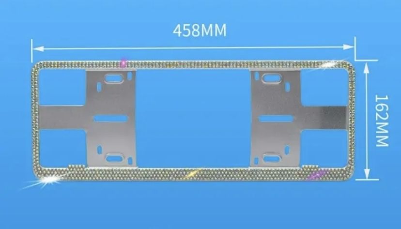 Подномерник блестящий со стразами