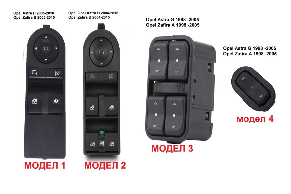 Панел бутони ел.стъкла Opel Astra G Astra H Zafira A Zafira B 1998-15